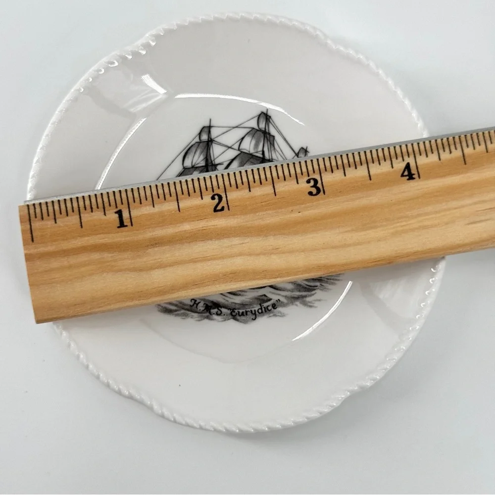 VTG Spode Set-off-4 English Bone China Ship 4” Plates